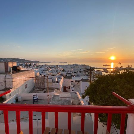 Mykonos TownElenitas Town House With Balcony And Sea Viewアパートメント エクステリア 写真
