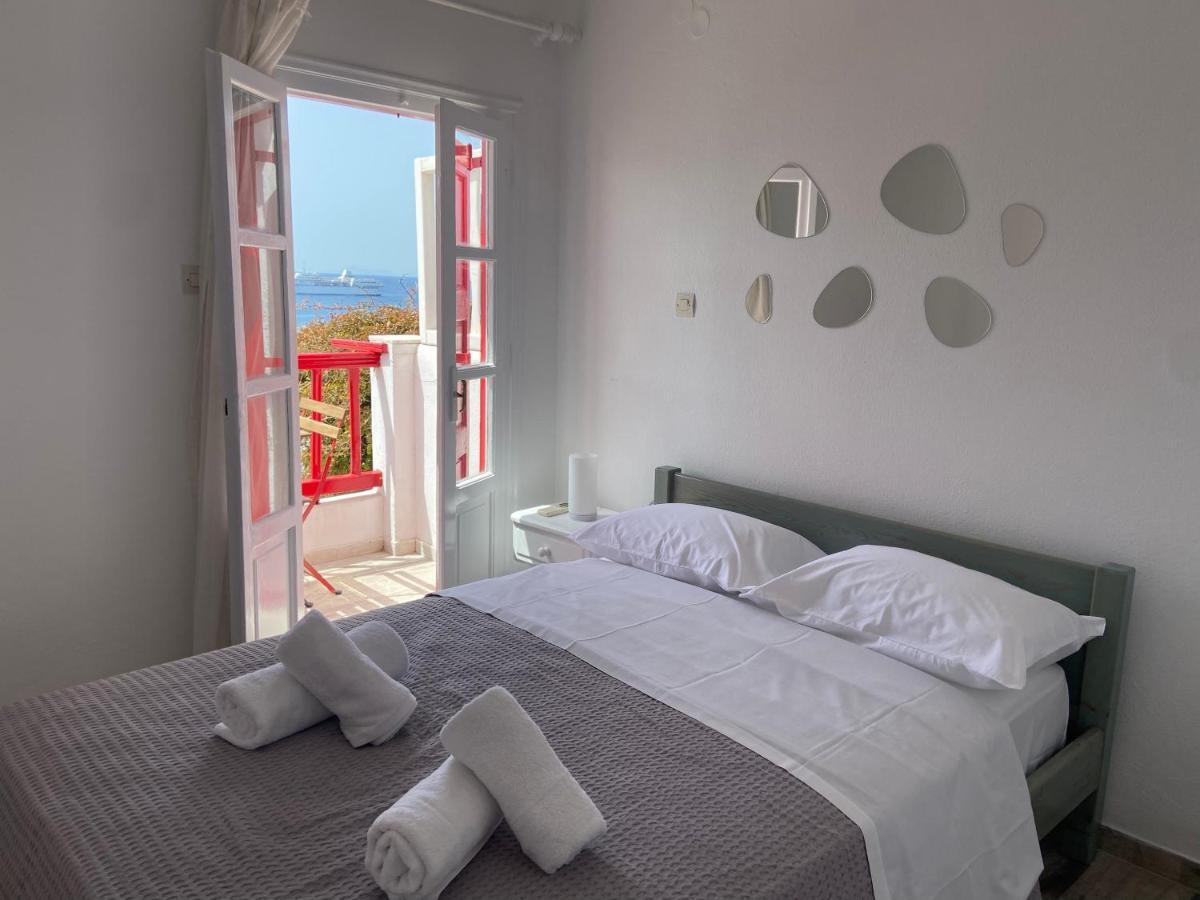 Mykonos TownElenitas Town House With Balcony And Sea Viewアパートメント エクステリア 写真