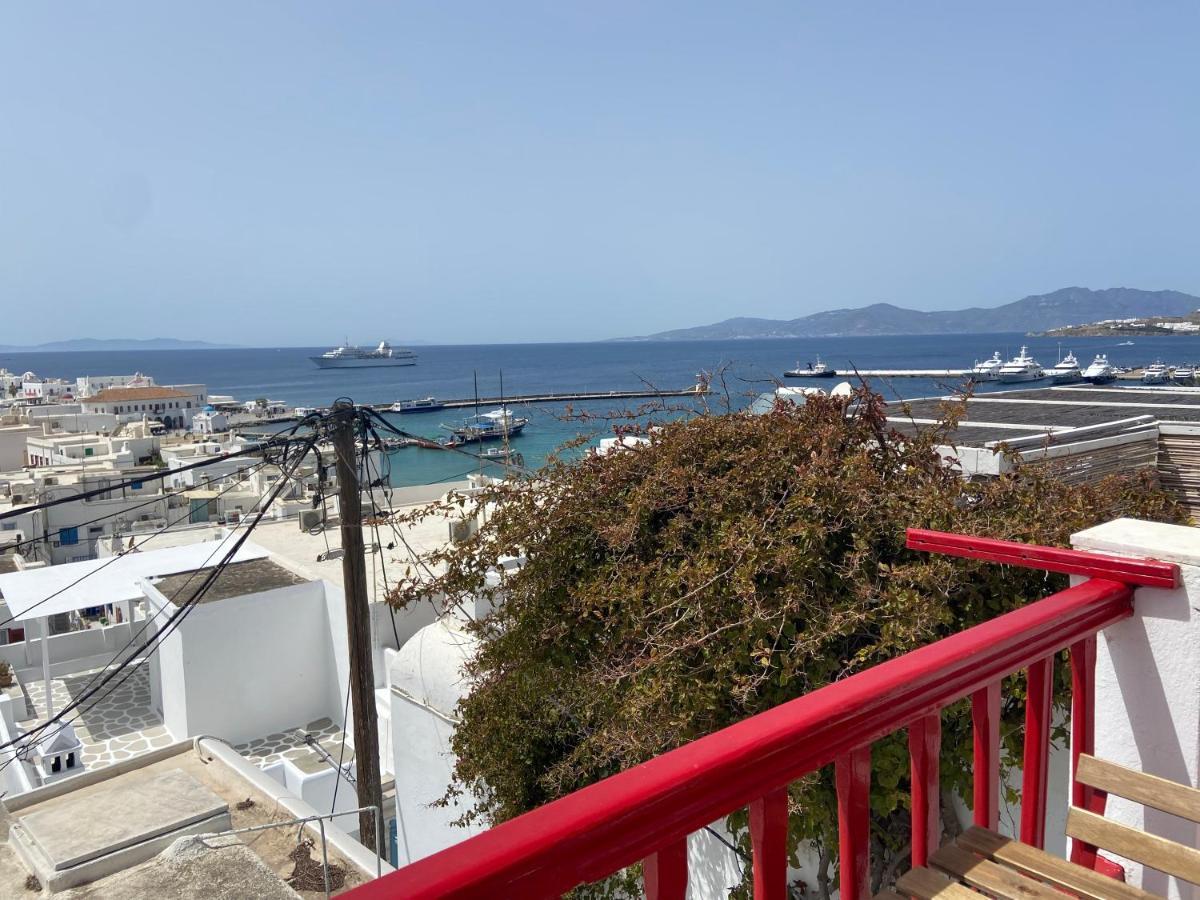 Mykonos TownElenitas Town House With Balcony And Sea Viewアパートメント エクステリア 写真