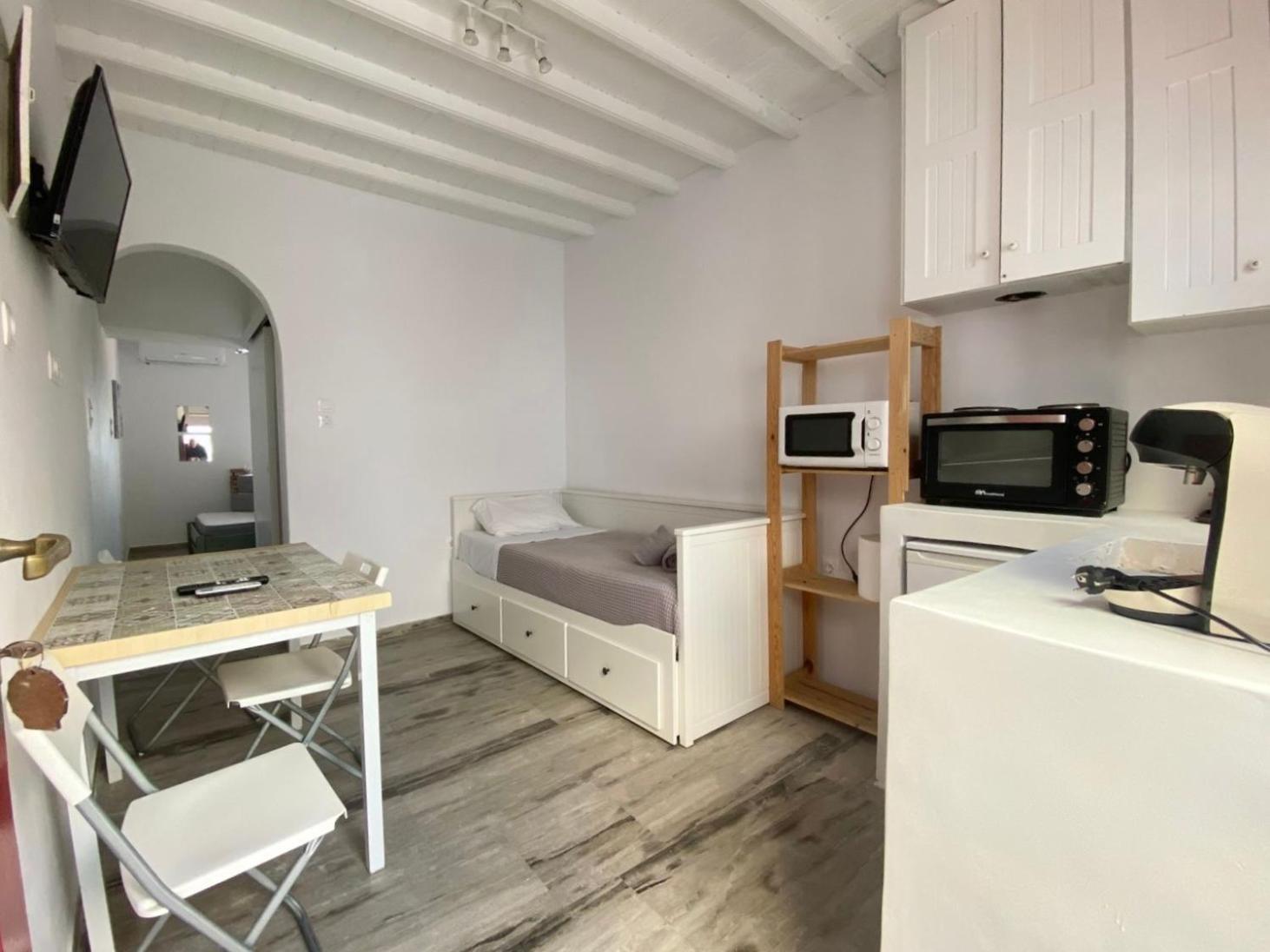 Mykonos TownElenitas Town House With Balcony And Sea Viewアパートメント エクステリア 写真