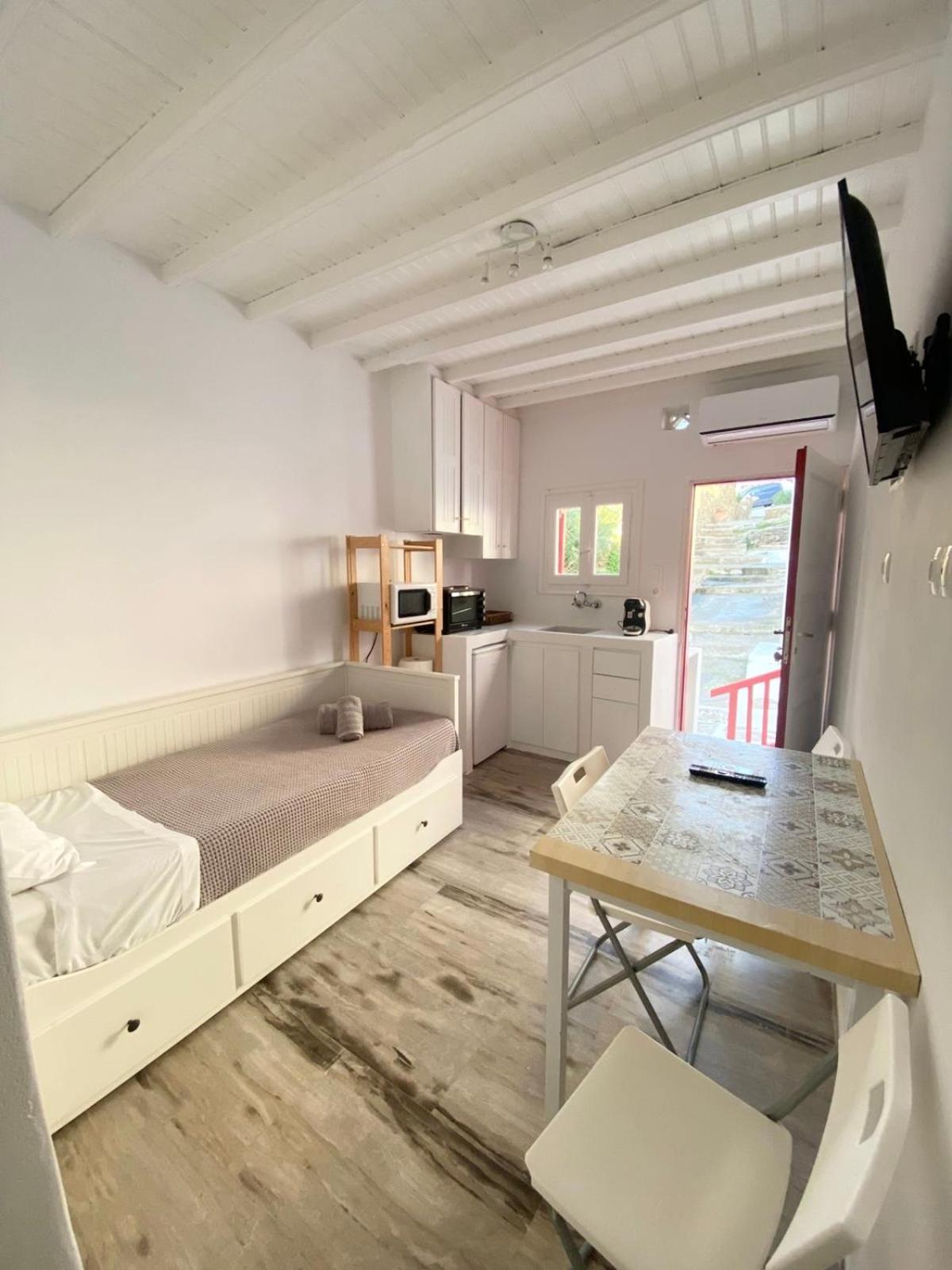 Mykonos TownElenitas Town House With Balcony And Sea Viewアパートメント エクステリア 写真